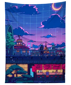 T6 Ramen Village Tapestry
