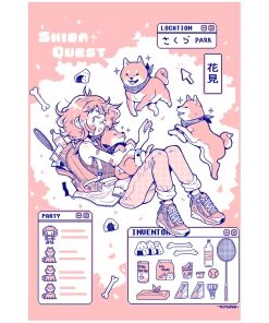 VAPOR95 Shiba Quest Poster