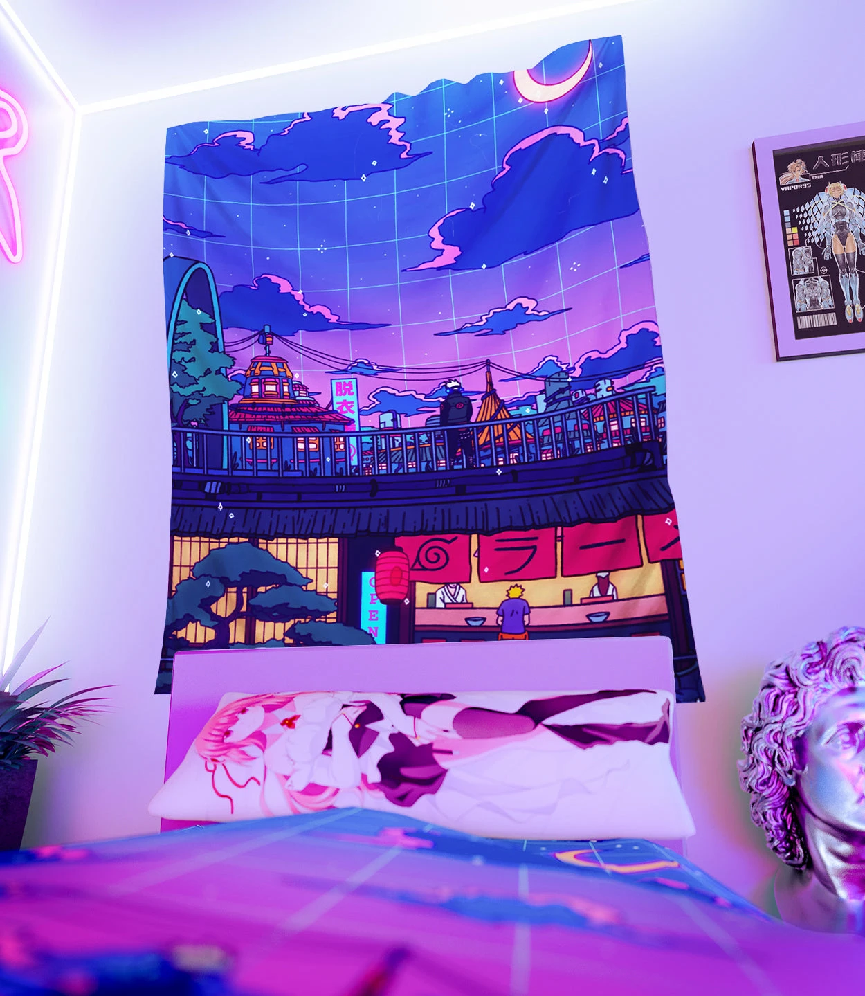 T6 Ramen Village Tapestry 2 T6 Ramen Village Tapestry - Image 2